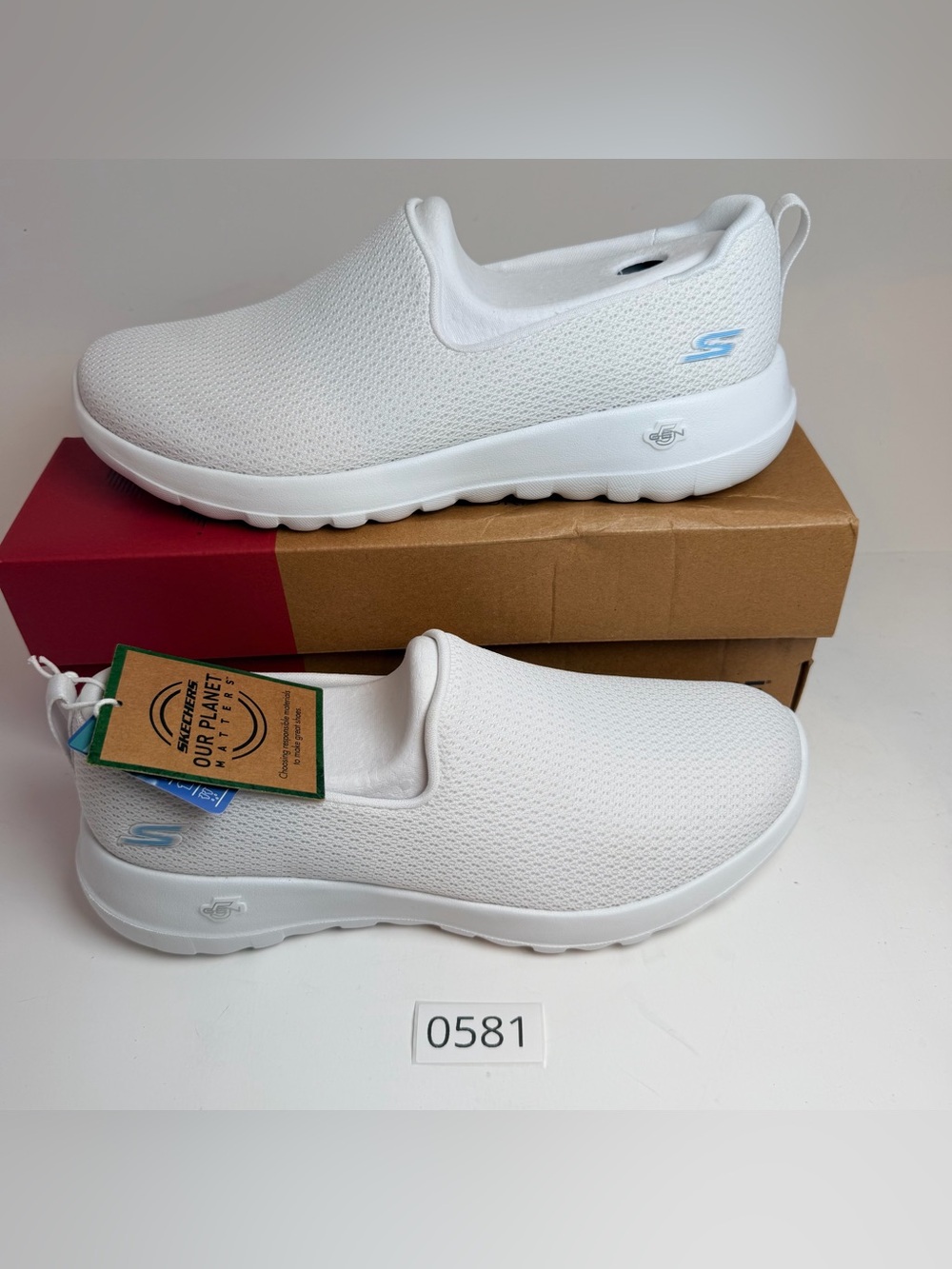 Skechers Women's White Slip-On Comfort Sneakers